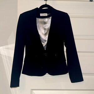 CALVIN KLEIN Lined Stretch PolyRayon Blazer Jacket